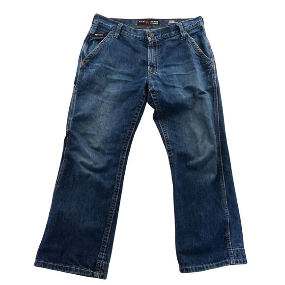 Ariat Mens Work Jeans Size 34/30 Flame-Resistant Low Rise M4 Boot Leg Cotton - Picture 1 of 16